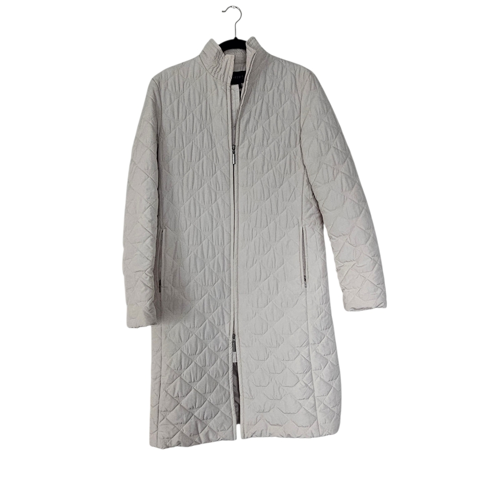 Kenneth Cole New York Women's Light Off White Quilted Puffer Coat Size 9/10 Flaw